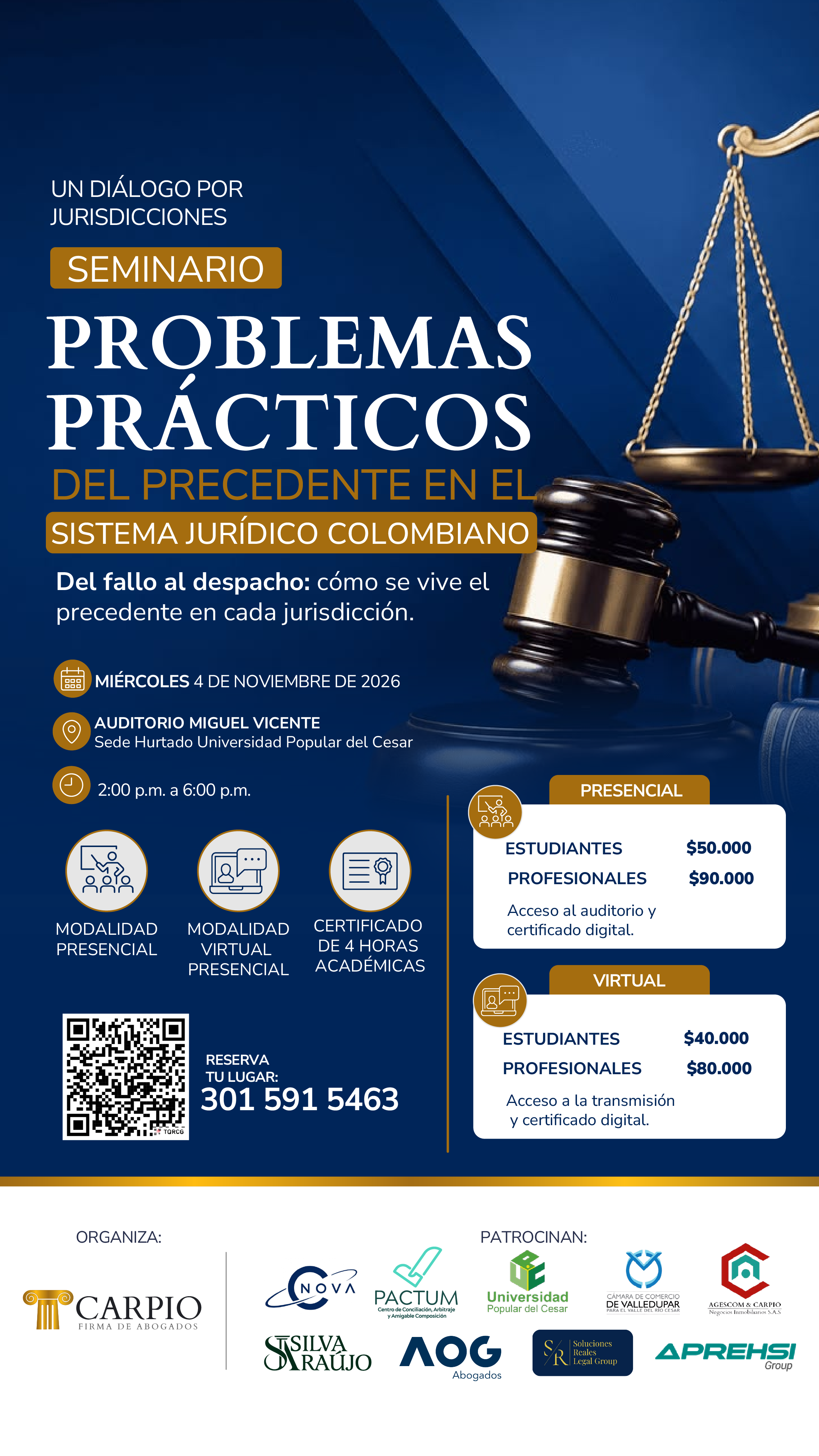 Seminario Problemas Prácticos del Precedente en el Sistema Jurídico Colombiano